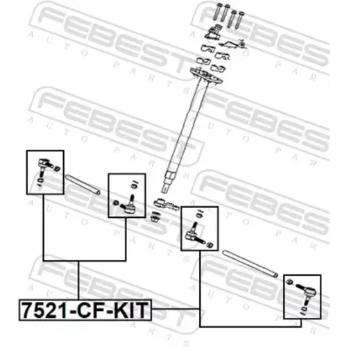 Opravná sada hlavy priečneho tiahla riadenia 7521-CF-KIT /FEBEST/ - obr. 1