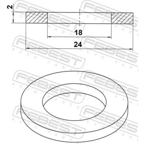 Tesnenie mechanickej prevodovky FEBEST 88430-182420A