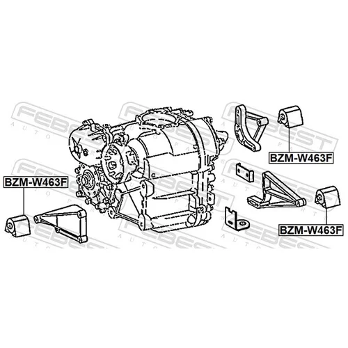Uloženie rozvodovky BZM-W463F /FEBEST/ - obr. 1