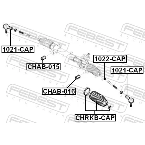 Uloženie prevodovky riadenia CHAB-015 /FEBEST/ - obr. 1