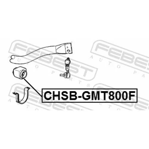 Uloženie priečneho stabilizátora CHSB-GMT800F /FEBEST/ - obr. 1