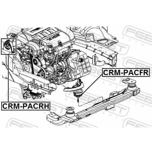 Uloženie motora CRM-PACRH /FEBEST/ - obr. 1