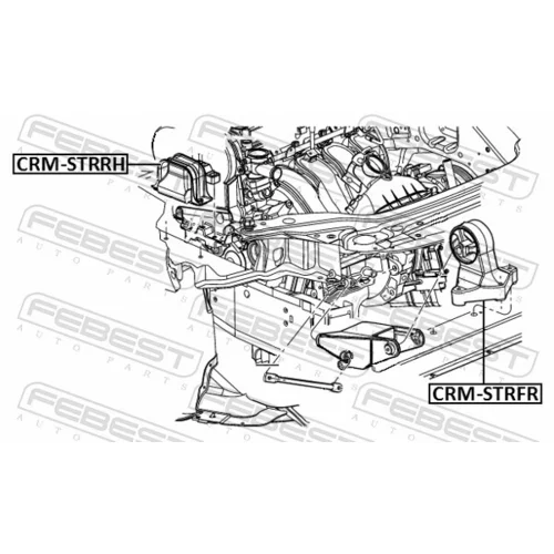 Uloženie motora CRM-STRRH /FEBEST/ - obr. 1