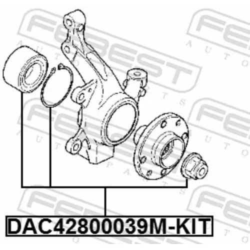 Ložisko kolesa - opravná sada DAC42800039M-KIT /FEBEST/ - obr. 1