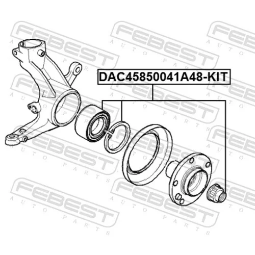 Ložisko kolesa - opravná sada DAC45850041A48-KIT /FEBEST/ - obr. 1