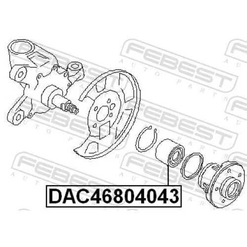 Ložisko kolesa DAC46804043 /FEBEST/ - obr. 1