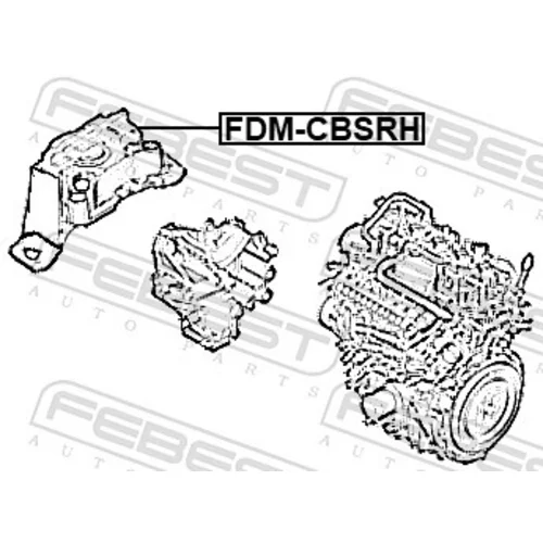 Uloženie motora FDM-CBSRH /FEBEST/ - obr. 1