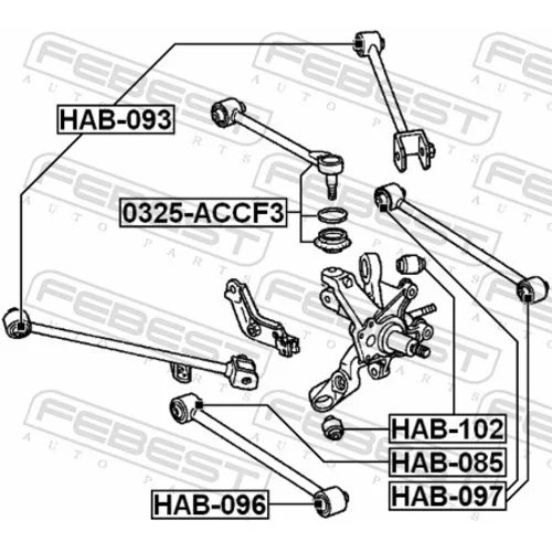 Uloženie riadenia HAB-085 /FEBEST/ - obr. 1