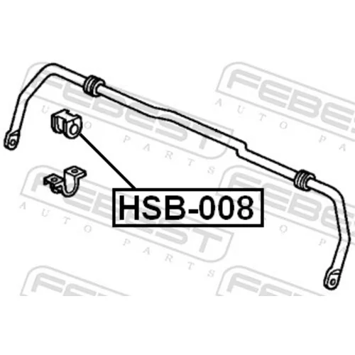 Uloženie priečneho stabilizátora HSB-008 /FEBEST/ - obr. 1