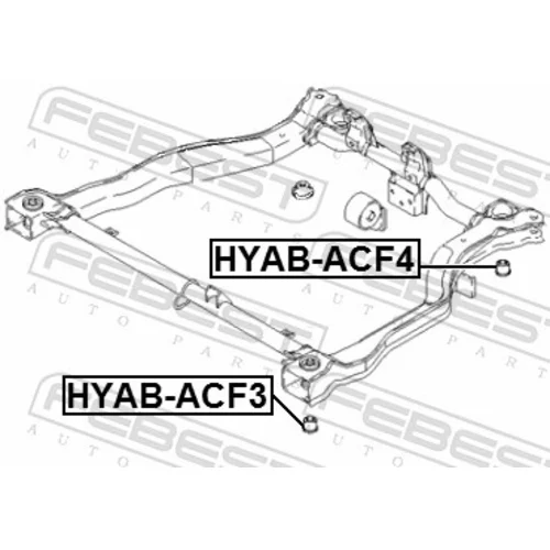 Uloženie tela nápravy HYAB-ACF4 /FEBEST/ - obr. 1