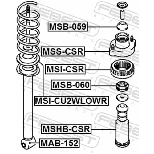 Puzdro, tlmič MAB-152 /FEBEST/ - obr. 1