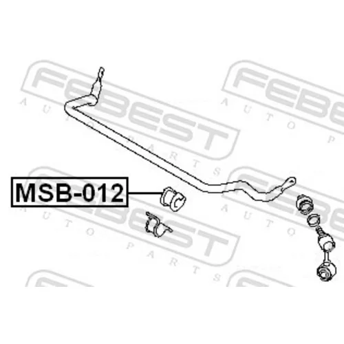 Uloženie priečneho stabilizátora MSB-012 /FEBEST/ - obr. 1