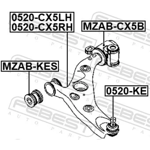 Uloženie riadenia MZAB-CX5B /FEBEST/ - obr. 1