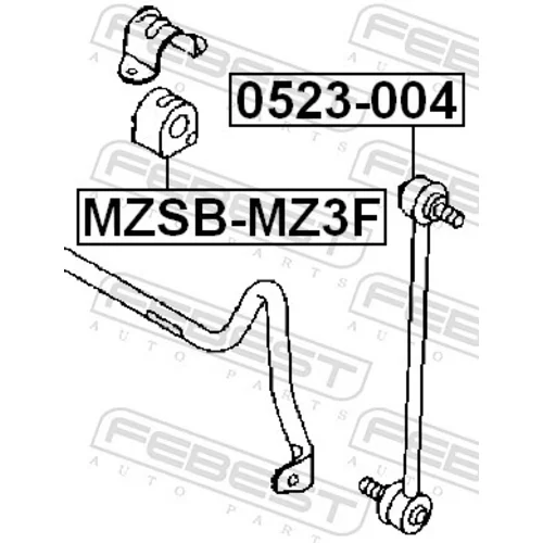 Uloženie priečneho stabilizátora MZSB-MZ3F /FEBEST/ - obr. 1
