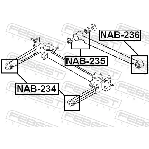 Uloženie riadenia NAB-235 /FEBEST/ - obr. 1