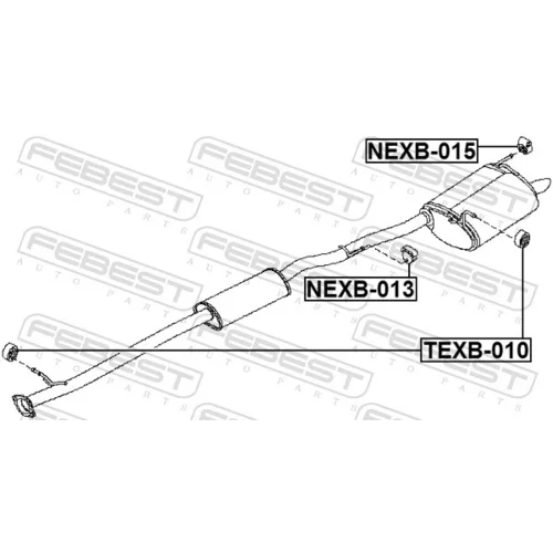 Držiak výfukovej trubky NEXB-013 /FEBEST/ - obr. 1