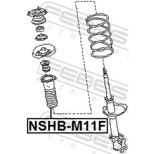 Ochranný kryt/manžeta tlmiča pérovania NSHB-M11F /FEBEST/ - obr. 1