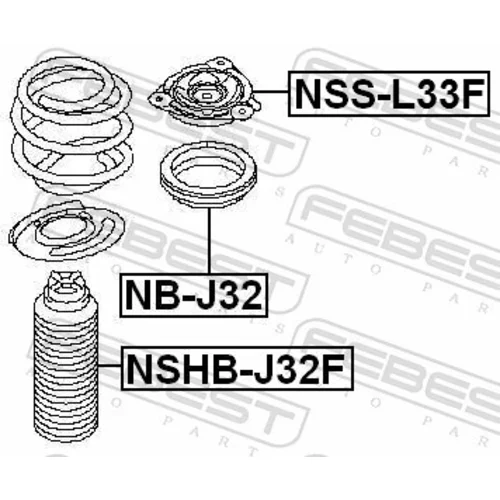 Ložisko pružnej vzpery NSS-L33F /FEBEST/ - obr. 1