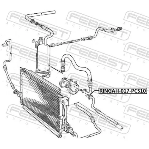 Tesniaci krúžok, vedenie chladiacej kvapaliny RINGAH-017-PCS10 /FEBEST/ - obr. 1
