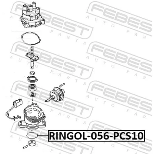 Tesnenie obalu termostatu RINGOL-056-PCS10 /FEBEST/ - obr. 1