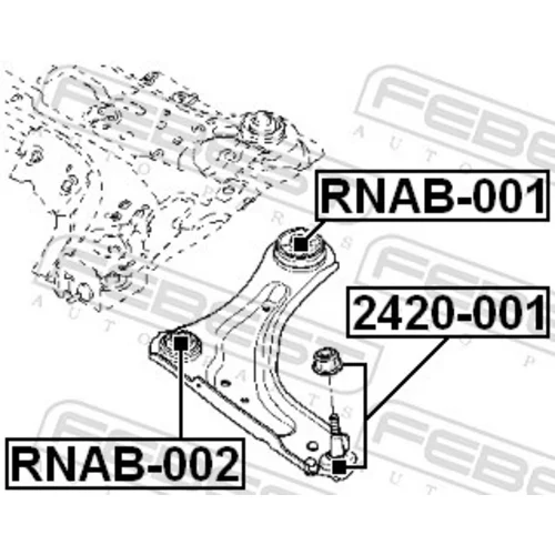 Uloženie riadenia RNAB-001 /FEBEST/ - obr. 1
