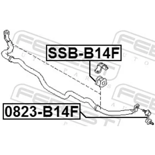 Uloženie priečneho stabilizátora SSB-B14F /FEBEST/ - obr. 1