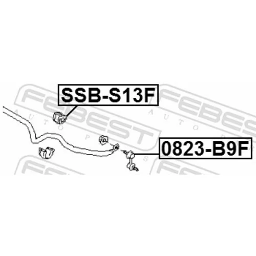 Uloženie priečneho stabilizátora SSB-S13F /FEBEST/ - obr. 1