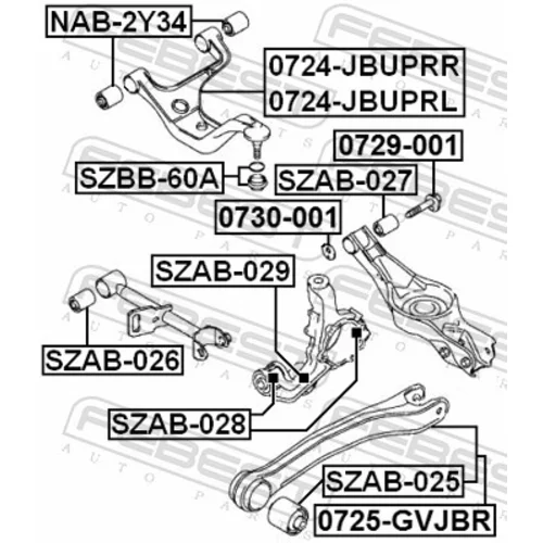 Uloženie riadenia SZAB-028 /FEBEST/ - obr. 1