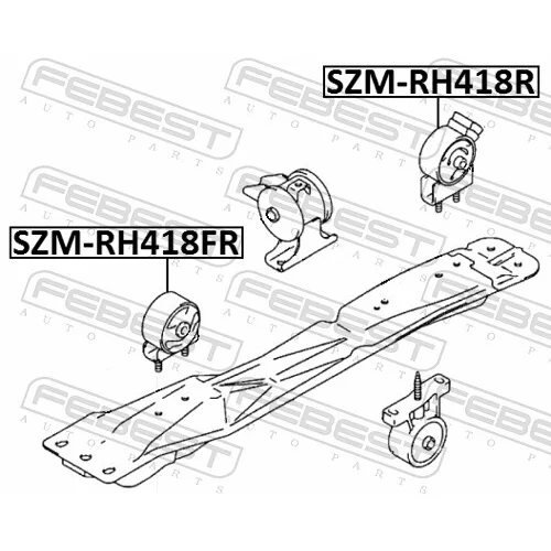 Uloženie motora SZM-RH418R /FEBEST/ - obr. 1