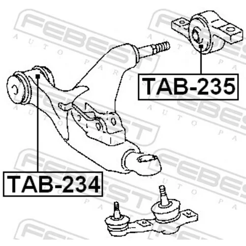 Uloženie riadenia TAB-235 /FEBEST/ - obr. 1