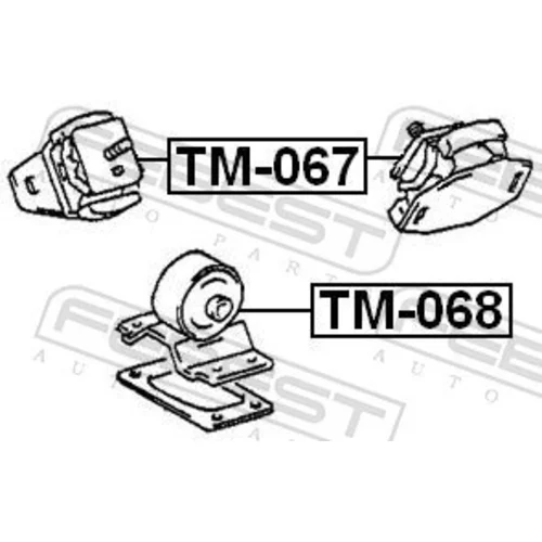 Uloženie motora TM-068 /FEBEST/ - obr. 1