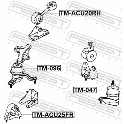 Uloženie motora TM-096 /FEBEST/ - obr. 1
