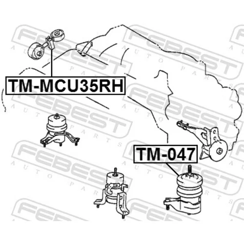 Uloženie motora TM-MCU35RH /FEBEST/ - obr. 1