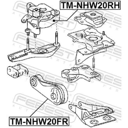 Uloženie motora TM-NHW20FR /FEBEST/ - obr. 1