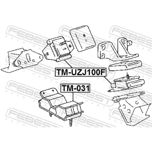 Uloženie motora TM-UZJ100F /FEBEST/ - obr. 1