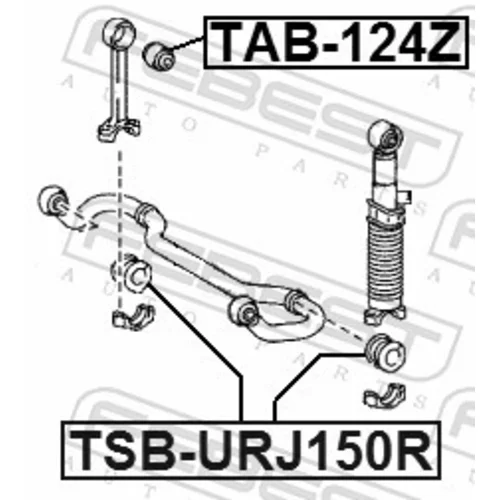 Uloženie priečneho stabilizátora TSB-URJ150R /FEBEST/ - obr. 1