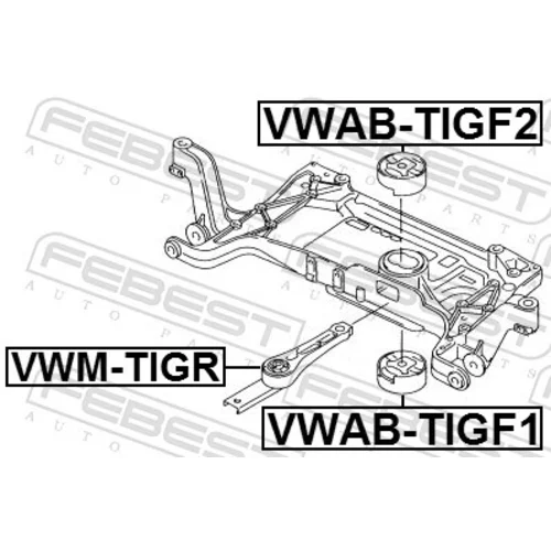 Uloženie motora VWM-TIGR /FEBEST/ - obr. 1