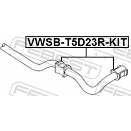 Uloženie priečneho stabilizátora VWSB-T5D23R-KIT /FEBEST/ - obr. 1