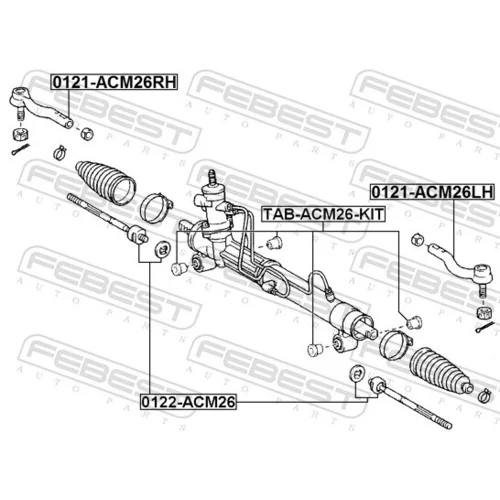 Hlava/čap spojovacej tyče riadenia 0121-ACM26RH /FEBEST/ - obr. 1