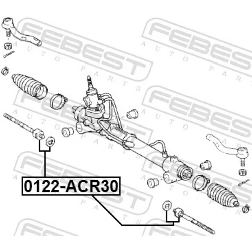 Axiálny čap tiahla riadenia 0122-ACR30 /FEBEST/ - obr. 1