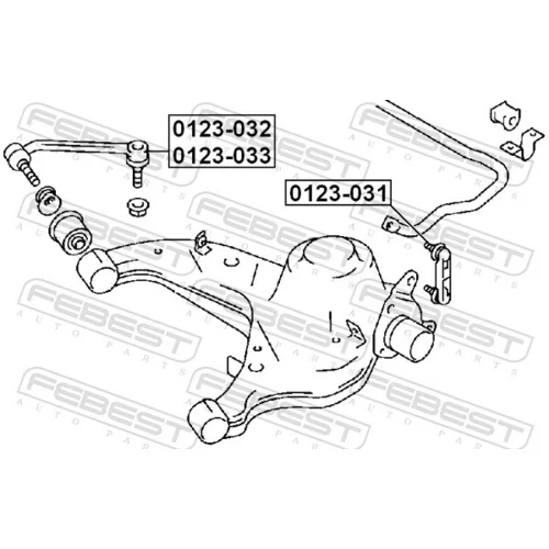 Tyč/Vzpera stabilizátora 0123-031 /FEBEST/ - obr. 1
