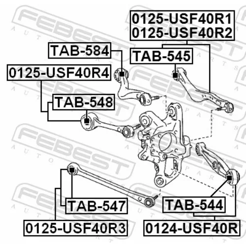 Rameno zavesenia kolies 0124-USF40R /FEBEST/ - obr. 1
