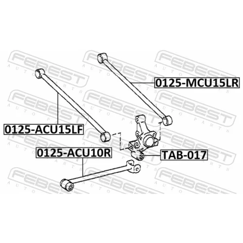 Rameno zavesenia kolies 0125-MCU15LR /FEBEST/ - obr. 1