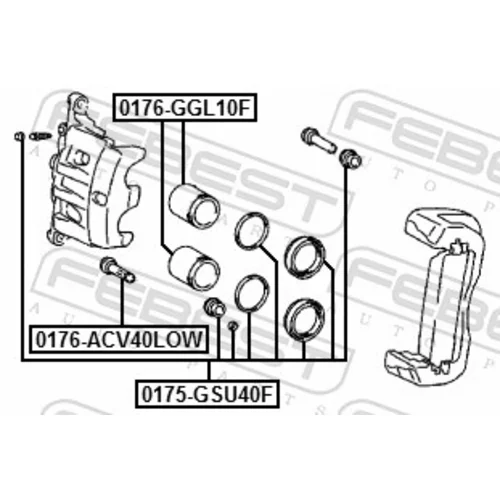 Opravná sada brzdového strmeňa 0175-GSU40F /FEBEST/ - obr. 1