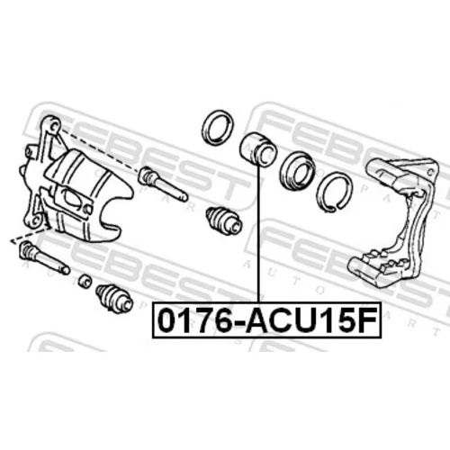Piest brzdového strmeňa 0176-ACU15F /FEBEST/ - obr. 1