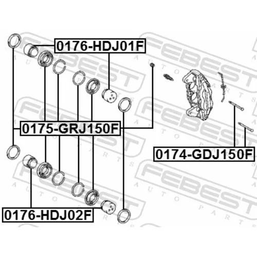 Piest brzdového strmeňa 0176-HDJ01F /FEBEST/ - obr. 1
