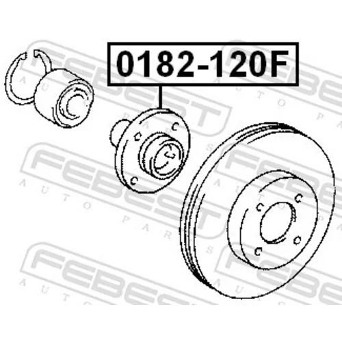 Náboj kolesa 0182-120F /FEBEST/ - obr. 1