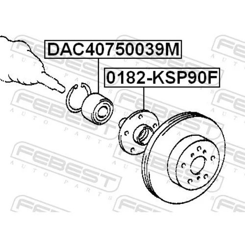 Náboj kolesa 0182-KSP90F /FEBEST/ - obr. 1