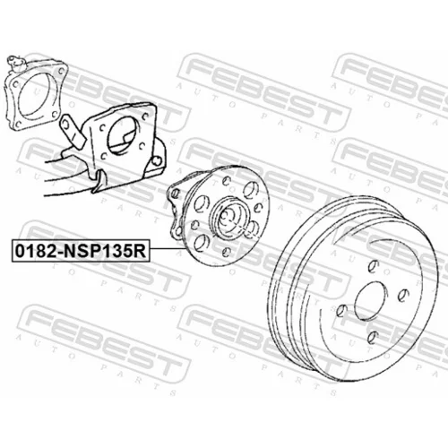 Náboj kolesa 0182-NSP135R /FEBEST/ - obr. 1