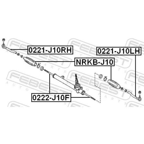 Hlava/čap spojovacej tyče riadenia 0221-J10LH /FEBEST/ - obr. 1